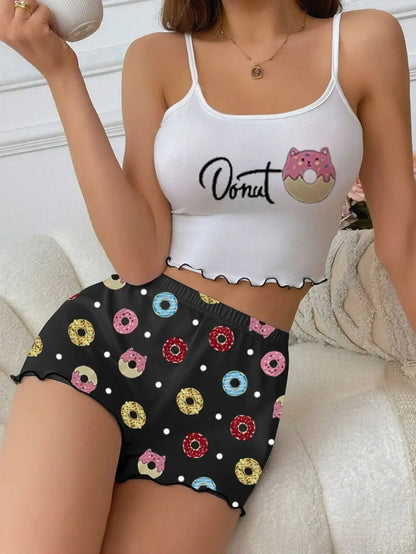 Pyjama 2 Pièces Femme – Débardeur et Short