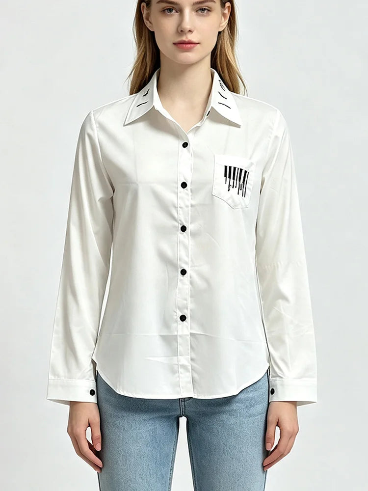 Chemisier Élégant Femme – Manches Longues