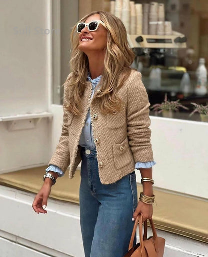 Veste en Tweed Femme – Style Chic