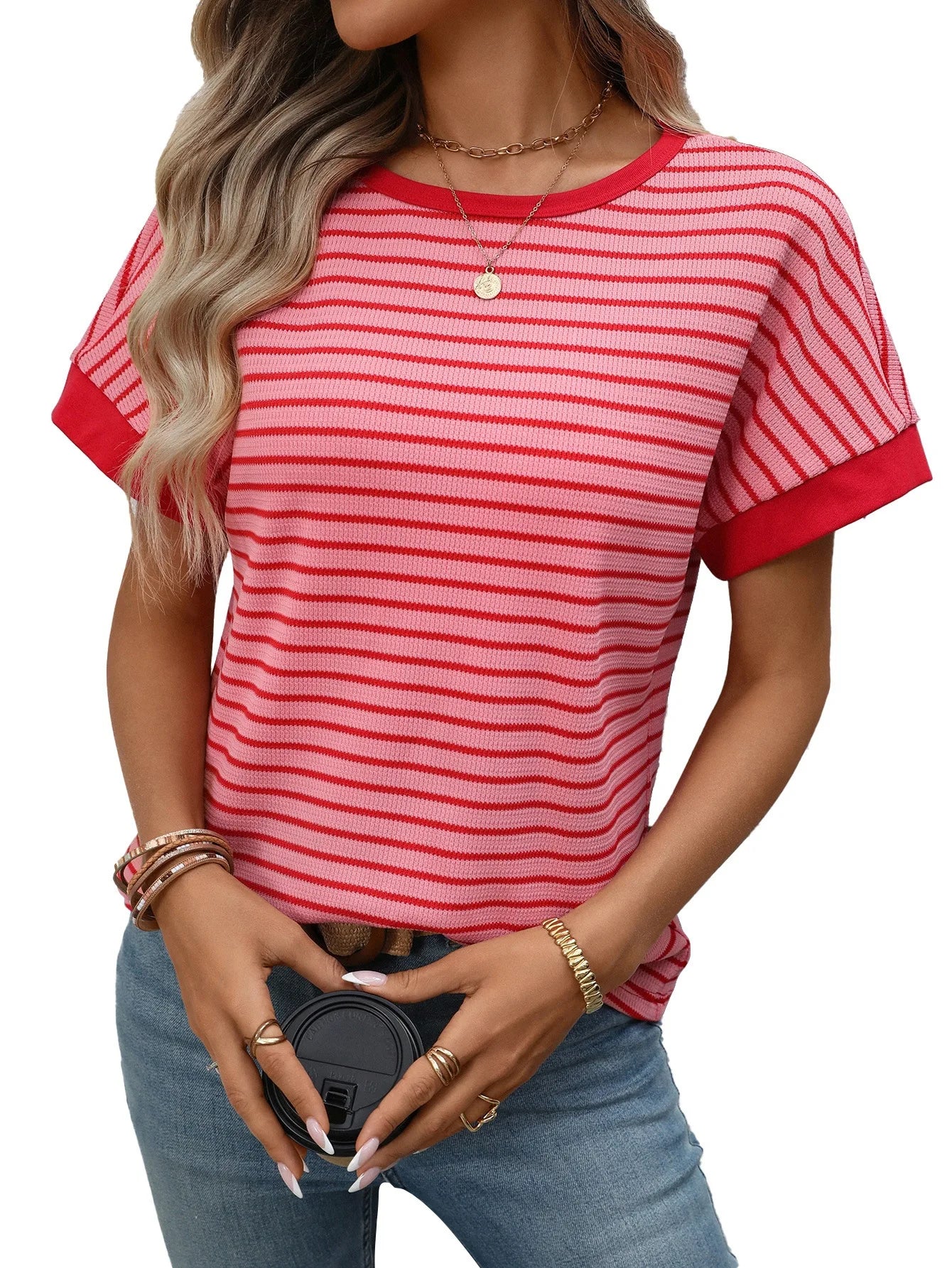 T-shirts slim rayés pour femmes