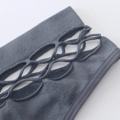 String Taille Haute Femme – Maille Ajourée Sans Couture