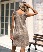 Robe imprimée léopard pour femmes