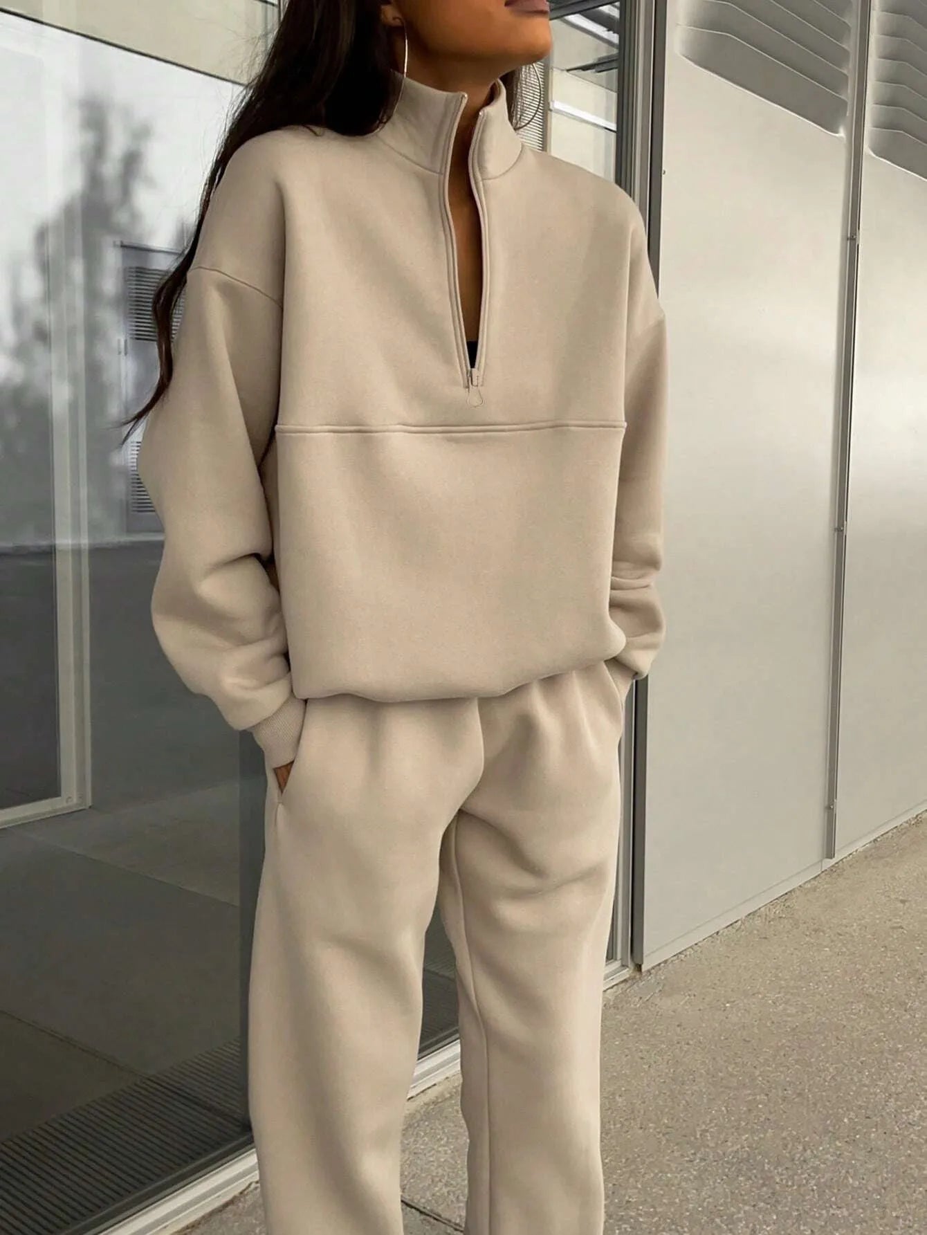 Ensembles deux pièces avec pantalon ample et haut assortie pour femmes