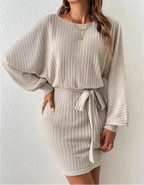 Robe chauve-souris à manches longues pour femmes