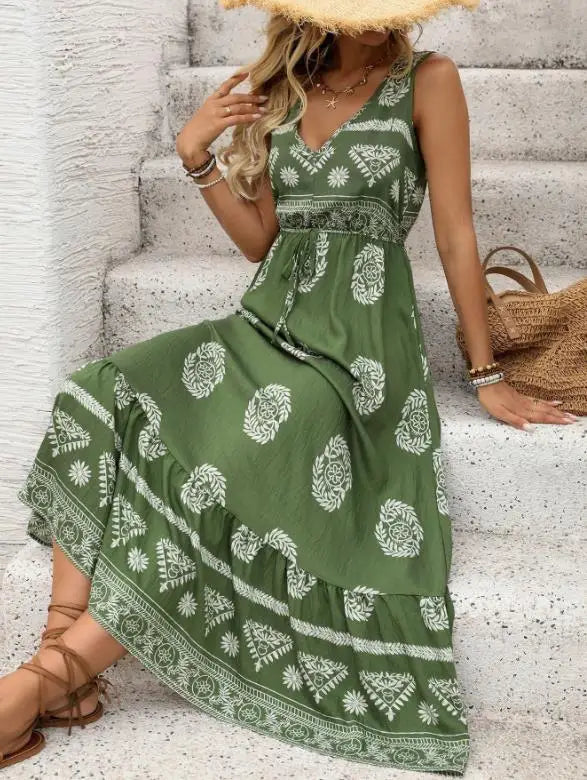 Robe longue sans manches pour femmes