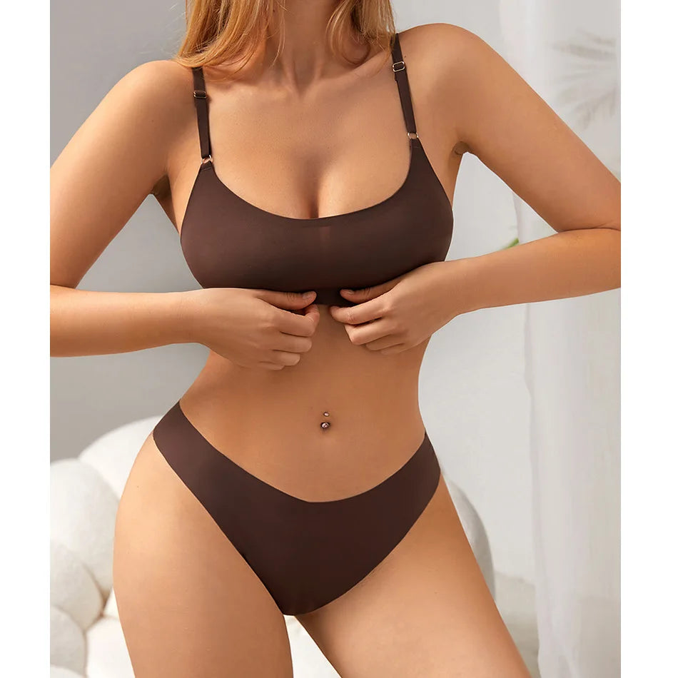 soutien-gorge et string de haute qualité sans couture pour femmes