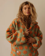 Sweat-shirt en polaire à fleurs pour femmes