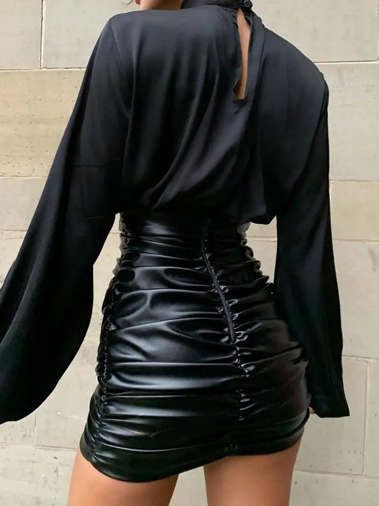 Jupe Plissée Femme – Similicuir