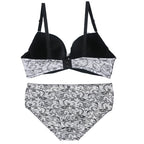 Ensemble de lingerie soutien gorge Push-Up et culotte pour femmes
