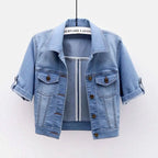 Veste en jean courte pour femmes