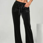 Pantalon évasé taille haute pour femmes