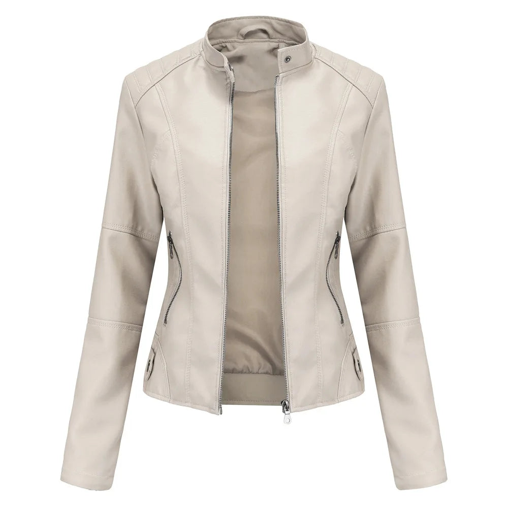 Veste en cuir pour femme