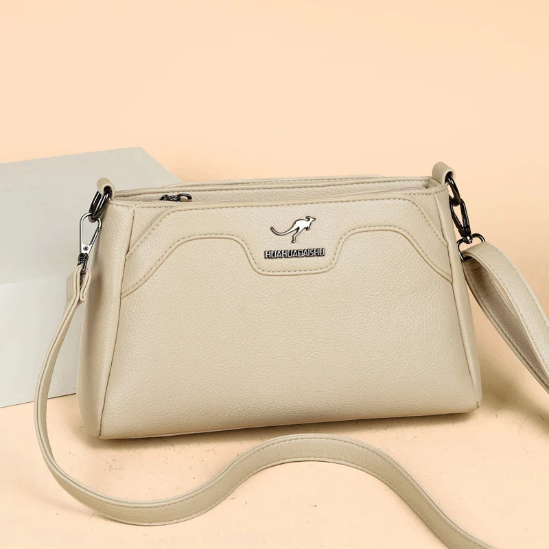 Sac à bandoulière de haute qualité en cuir souple pour femmes