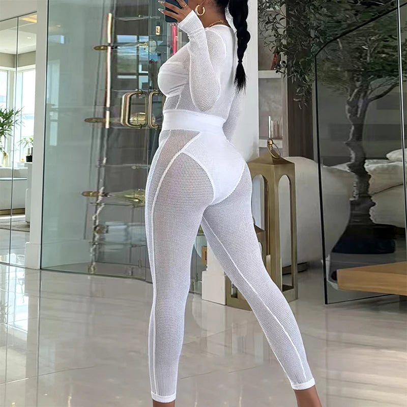 Ensemble femme 2 pièces zippé avec t-shirt et legging