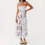 Robe longue d'été à imprimé floral pour femmes