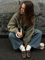 Sweat à capuche ample et col haut pour femmes