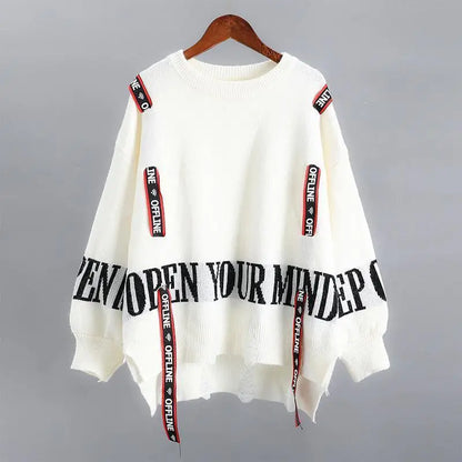 Pull Femme – Empiècements Contrastés