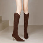Bottes hautes vintage pointues pour femmes