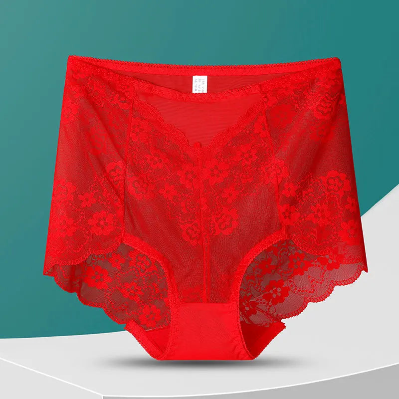 Culotte sexy en dentelle ajourée à fleurs pour femmes