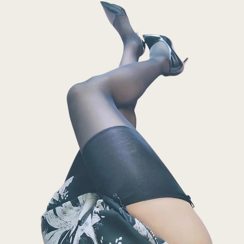 Bas cuissardes transparents fins pour femmes