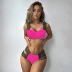 Maillots de bain deux pièces rembourrés push-up bandage pour femmes