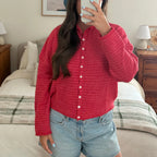 Pull cardigan à manches longues pour femmes