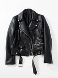 Veste en similicuir PU souple pour femmes