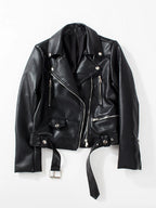 Veste en similicuir PU souple pour femmes
