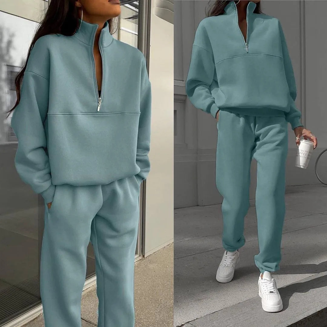 Ensembles deux pièces avec pantalon ample et haut assortie pour femmes