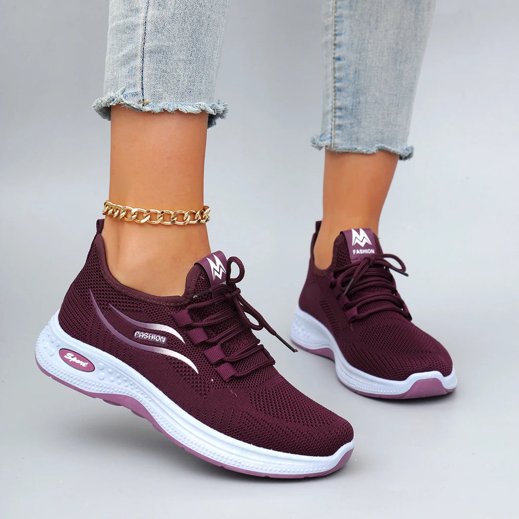 Chaussures plates d'été en maille respirante pour femmes