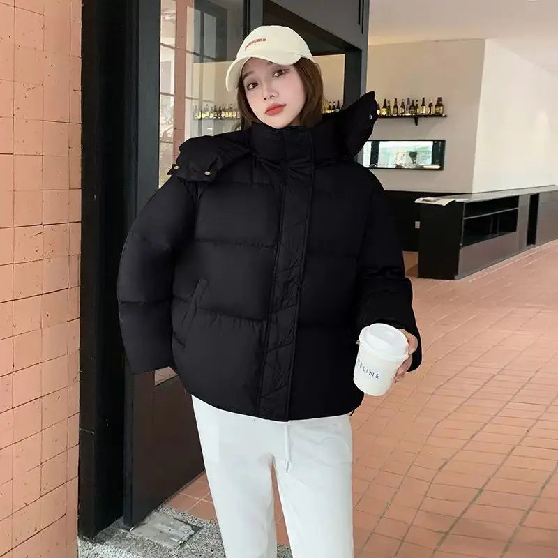 Parkas courts en coton coréen pour femmes