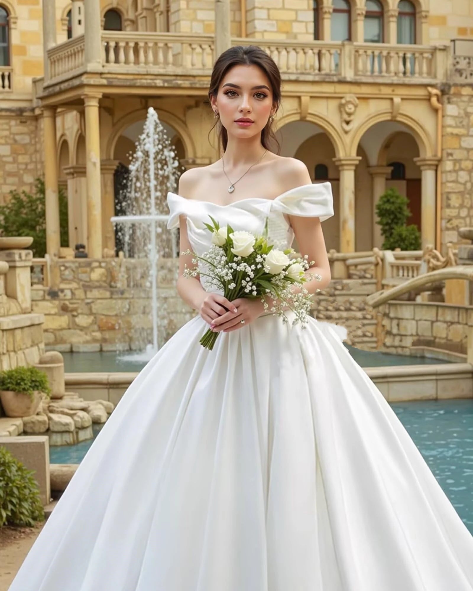 Robe de mariée en Satin pour femmes