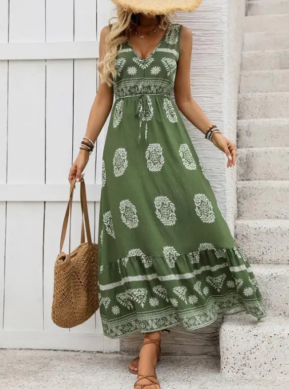 Robe longue sans manches pour femmes