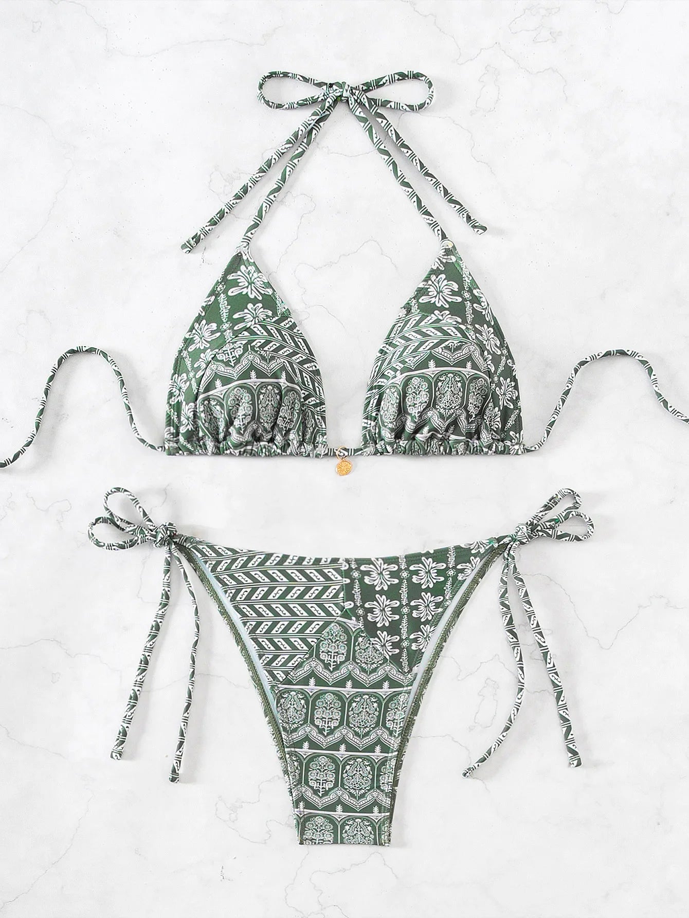 Ensemble maillot de bain 2 pièces soutien-gorge Push Up et string  pour femmes