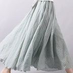 Jupe maxi en lin taille haute pour femmes