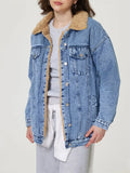 Veste en jean vintage à simple boutonnage pour femmes