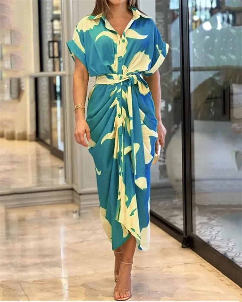 Robe à lacets taille haute pour femmes