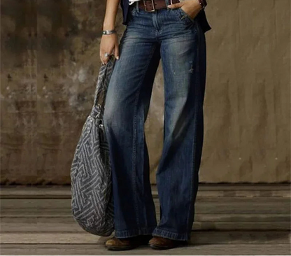 Jean Vintage Femme – Jambes Larges et Coupe Décontractée