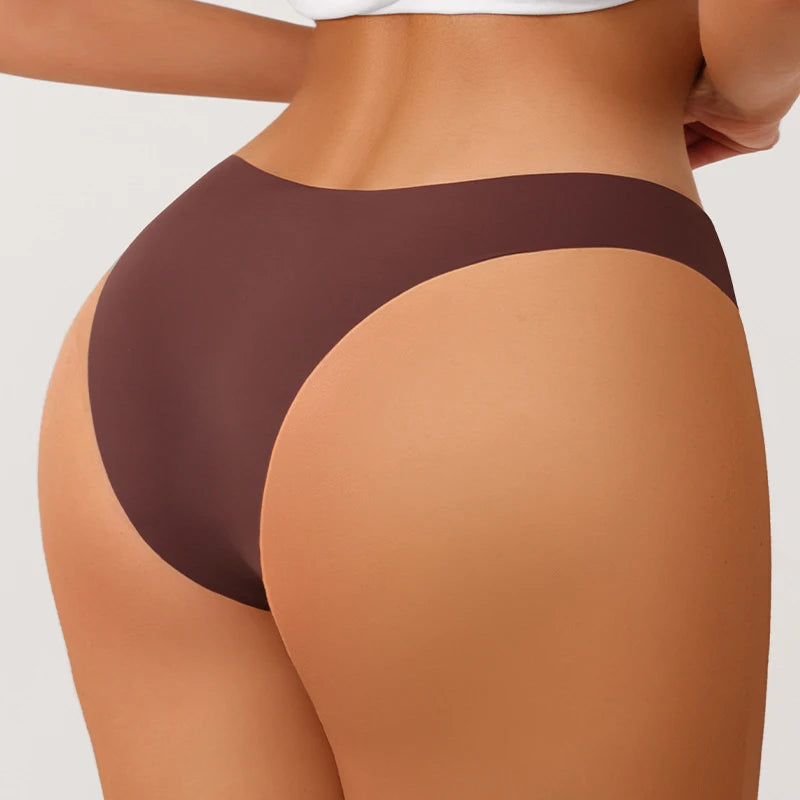 String en soie taille basse sans trace pour femmes