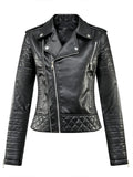 Veste court en pu faux cuir pour femmes