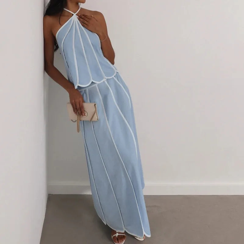 Ensemble 2 pièces bleu pour femmes