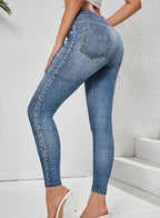 Leggings rétro non en jean pour femmes