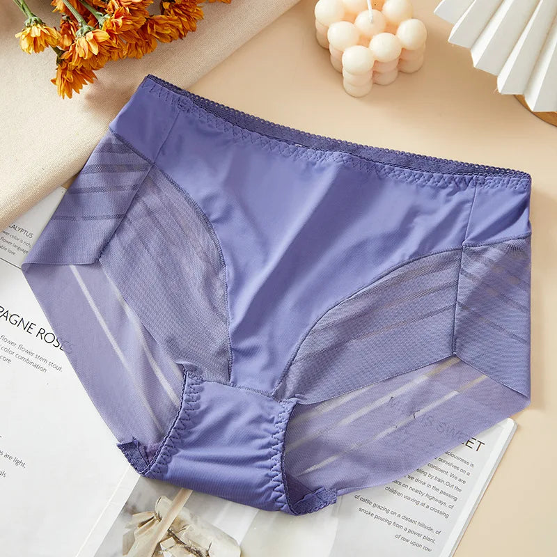 Culotte en dentelle taille haute sans couture pour femmes
