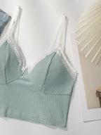 Soutien-gorge à bretelles réglables en dentelle douce pour femmes