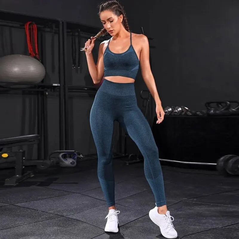 Ensemble de yoga sans couture pour femme