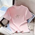 T-shirt à manches courtes bouffantes pour femmes