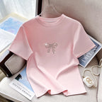 T-shirt à manches courtes bouffantes pour femmes