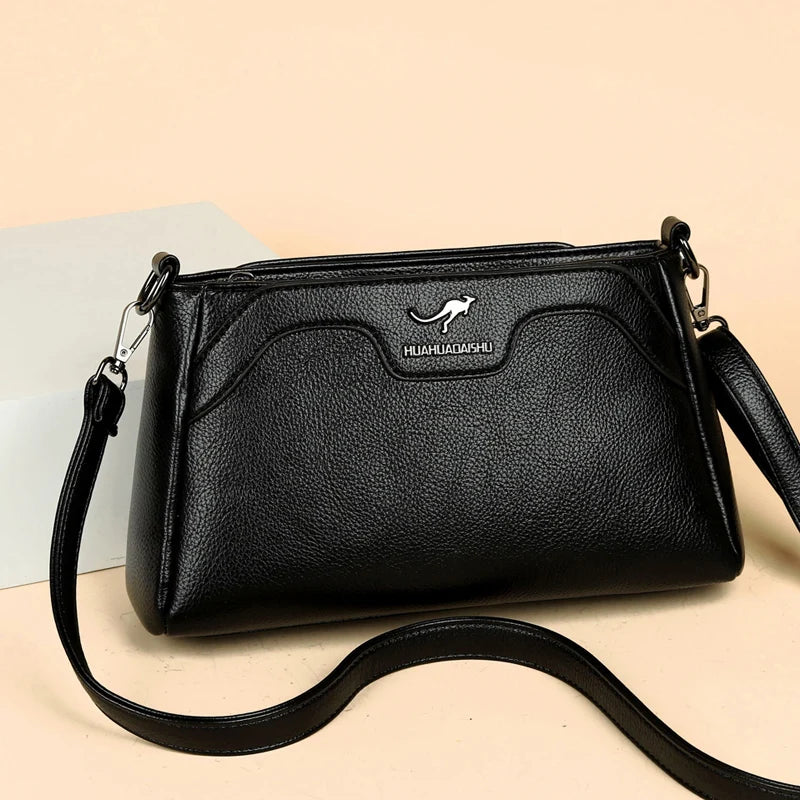 Sac à bandoulière de haute qualité en cuir souple pour femmes