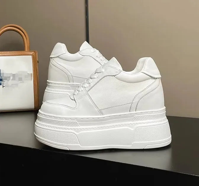 Basket en cuir véritable pour femmes