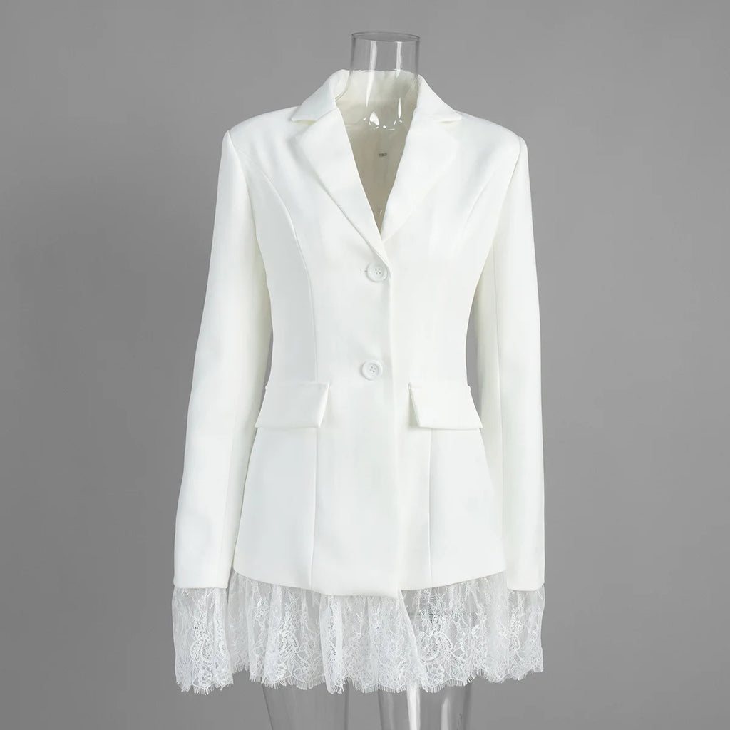 Veste de costume en dentelle pour femmes